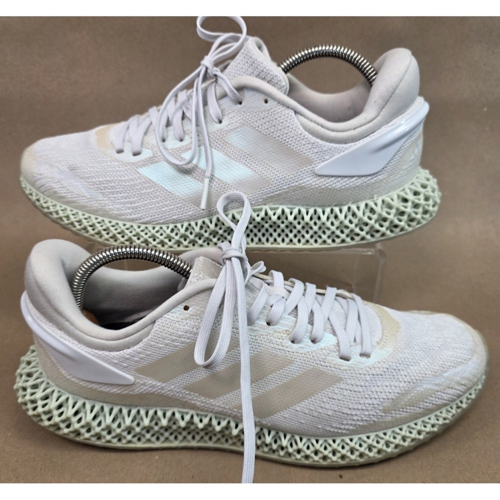 Adidas (Sz 10) Parley x 4D Run 1.0 LTD White Iridescent Running Shoes FW1229